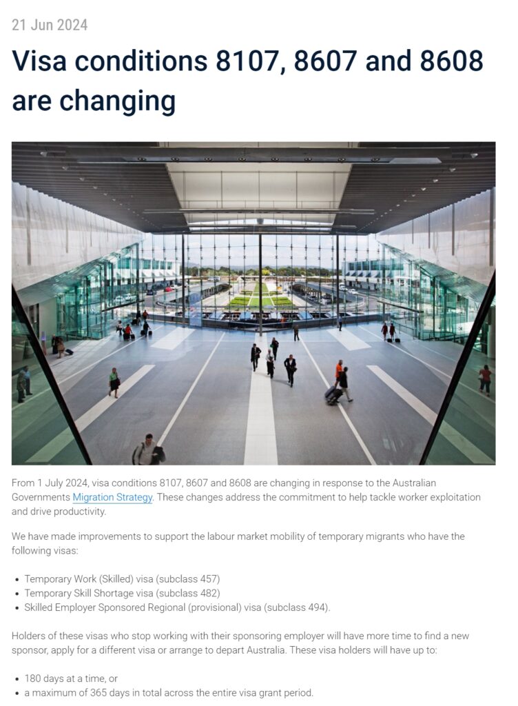Important Changes to Visa Conditions 8107, 8607, and 8608: What You Need to Know 1 WeChat截图 20240621102917