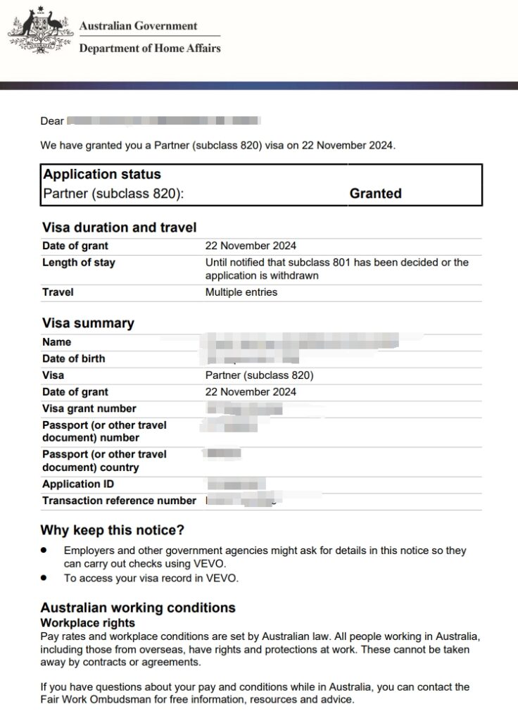 Case Study: Partner Visa Subclass 820 Granted in Record Time 1 Case Study: Partner Visa Subclass 820 Granted in Record Time